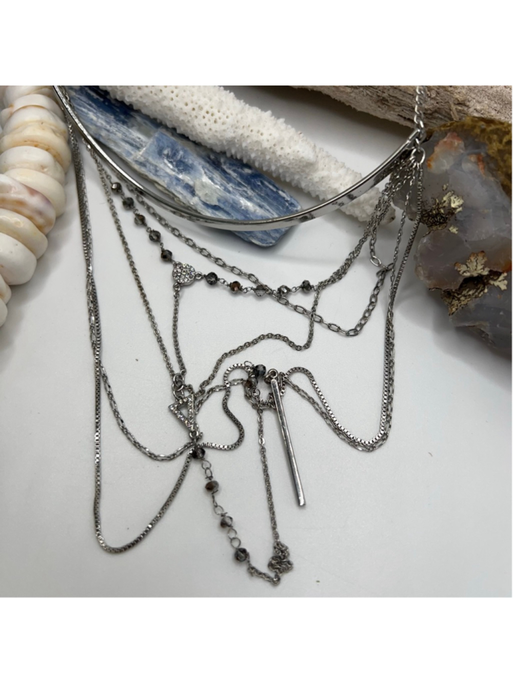 Express Layered Silver Necklace - Picture 3 of 4